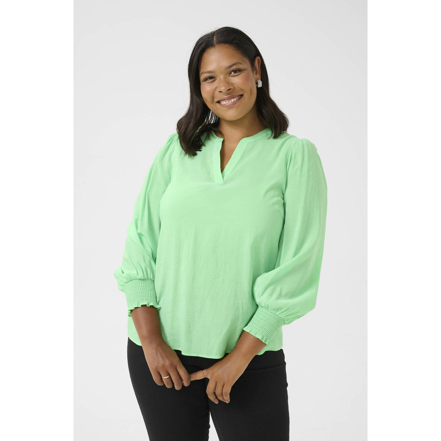 Kaffe Curve blousetop groen
