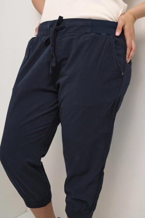 loose regular waist broek donkerblauw