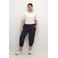 Kaffe Curve loose regular waist broek donkerblauw