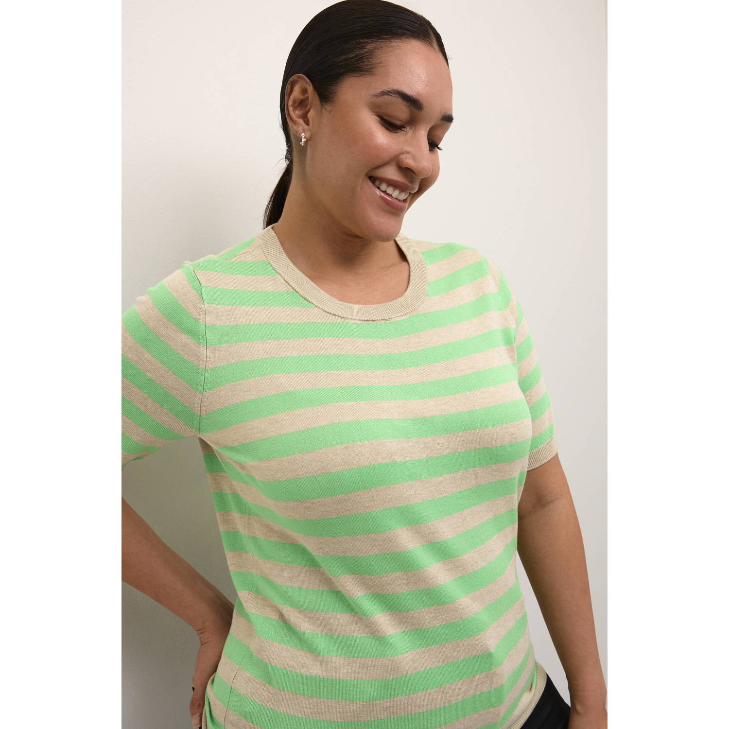 Kaffe Curve top groen zand