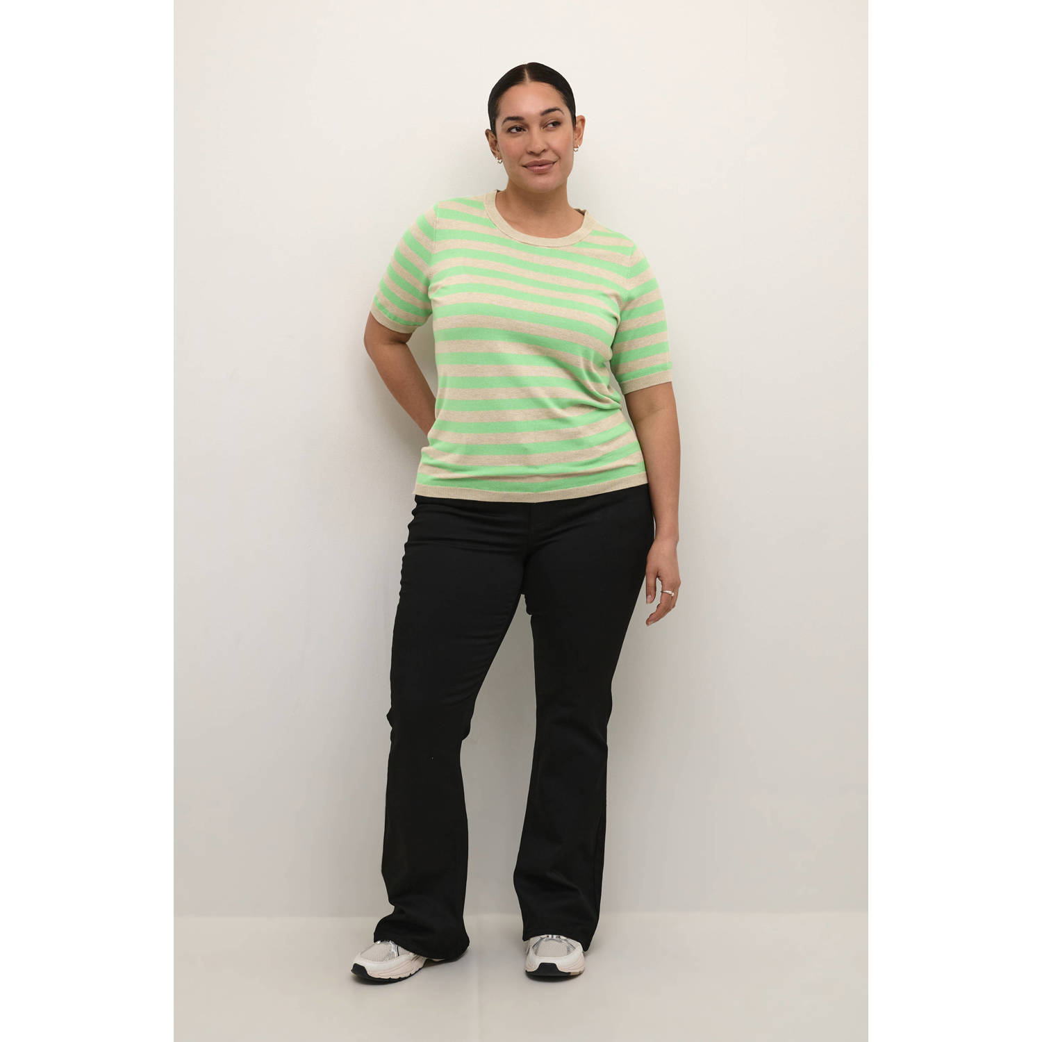 Kaffe Curve top groen zand