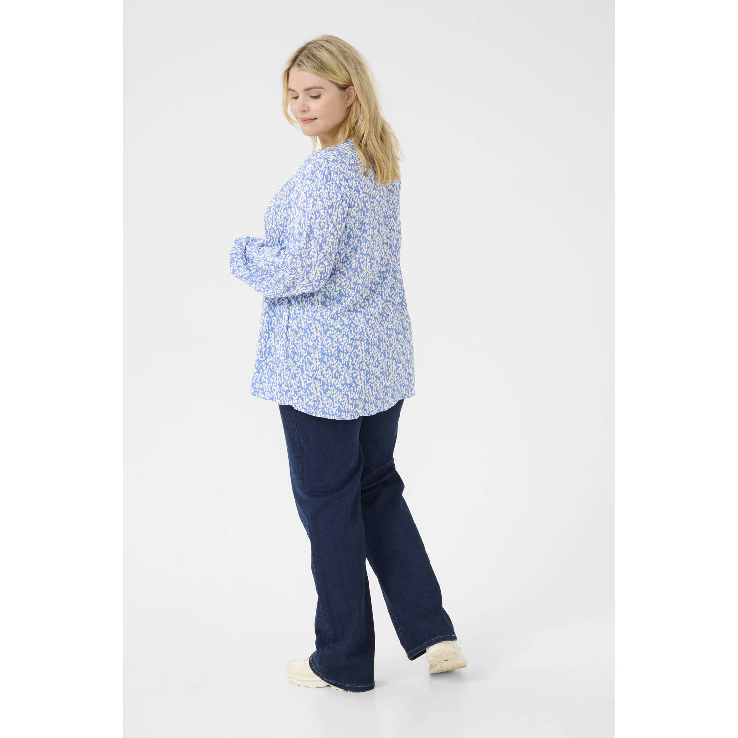 Kaffe Curve blousetop blauw