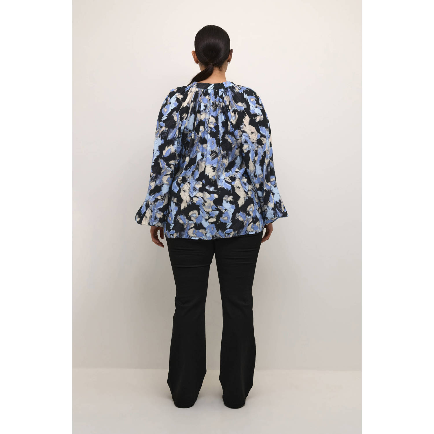 Kaffe Curve blousetop blauw