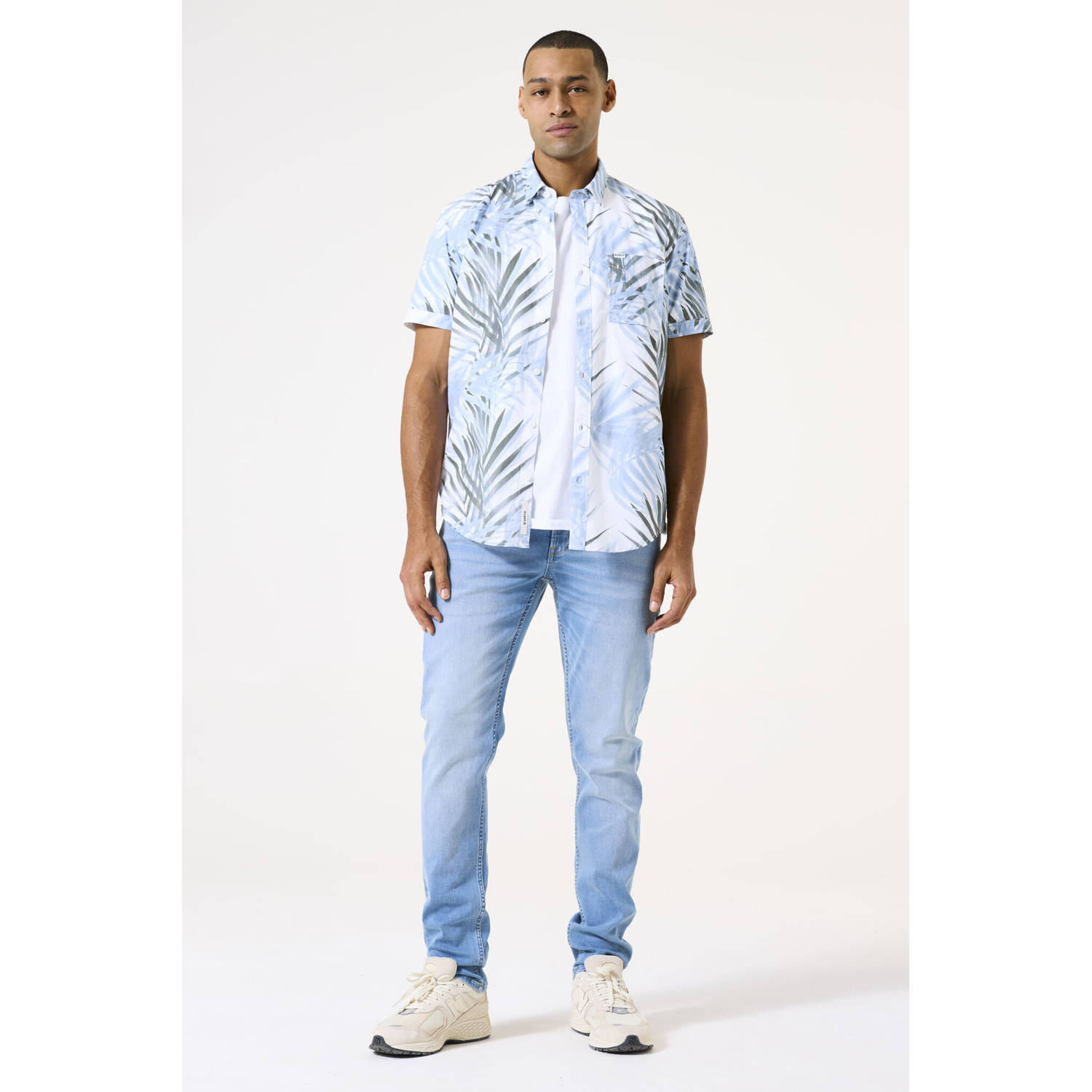 Garcia casual overhemd lichtblauw