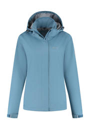 thumbnail: Blauwe dames Kjelvik waterdichte outdoor jas Aida van polyester met lange mouwen, capuchon en ritssluiting