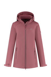thumbnail: Roze dames Kjelvik outdoor jas Kyra van softshell materiaal met lange mouwen, capuchon en ritssluiting