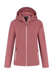 thumbnail: Roze dames Kjelvik outdoor vest Yuna met lange mouwen, capuchon en ritssluiting