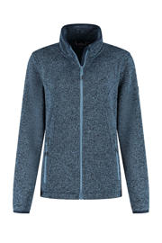 thumbnail: Blauwe dames Kjelvik outdoor vest Juul met lange mouwen, opstaande kraag en ritssluiting