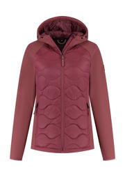thumbnail: Roze dames Kjelvik outdoor jas Veda van polyester met lange mouwen, capuchon en ritssluiting
