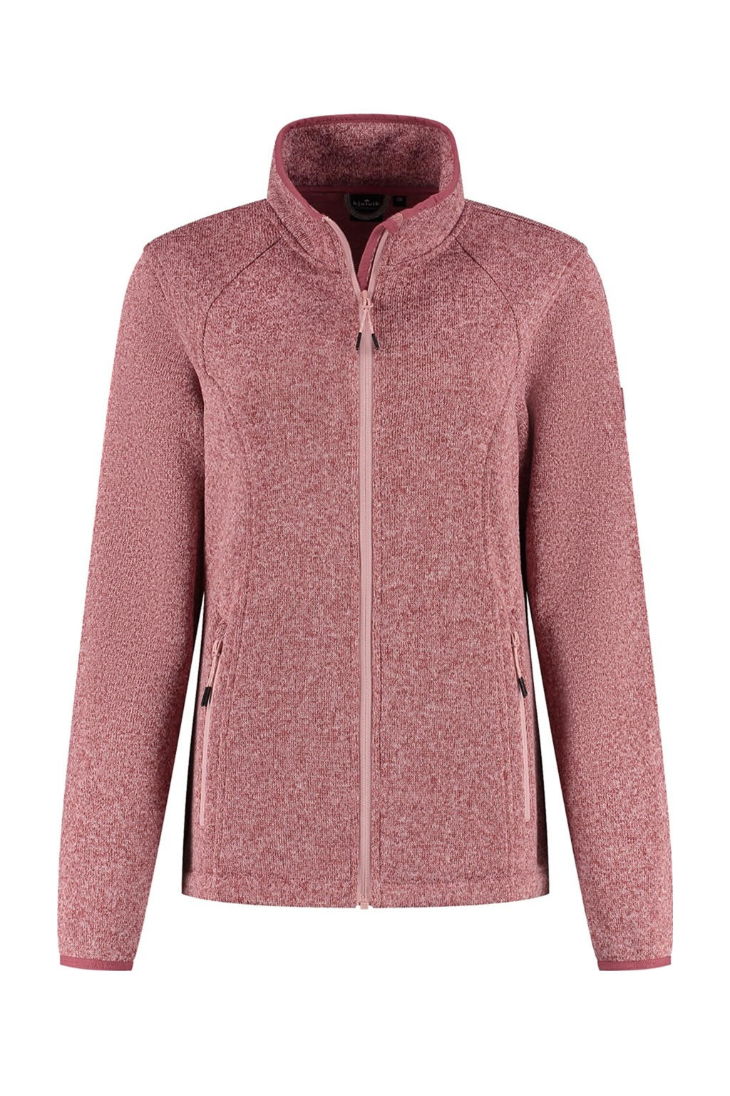 Roze dames Kjelvik outdoor vest Juul met lange mouwen, opstaande kraag en ritssluiting