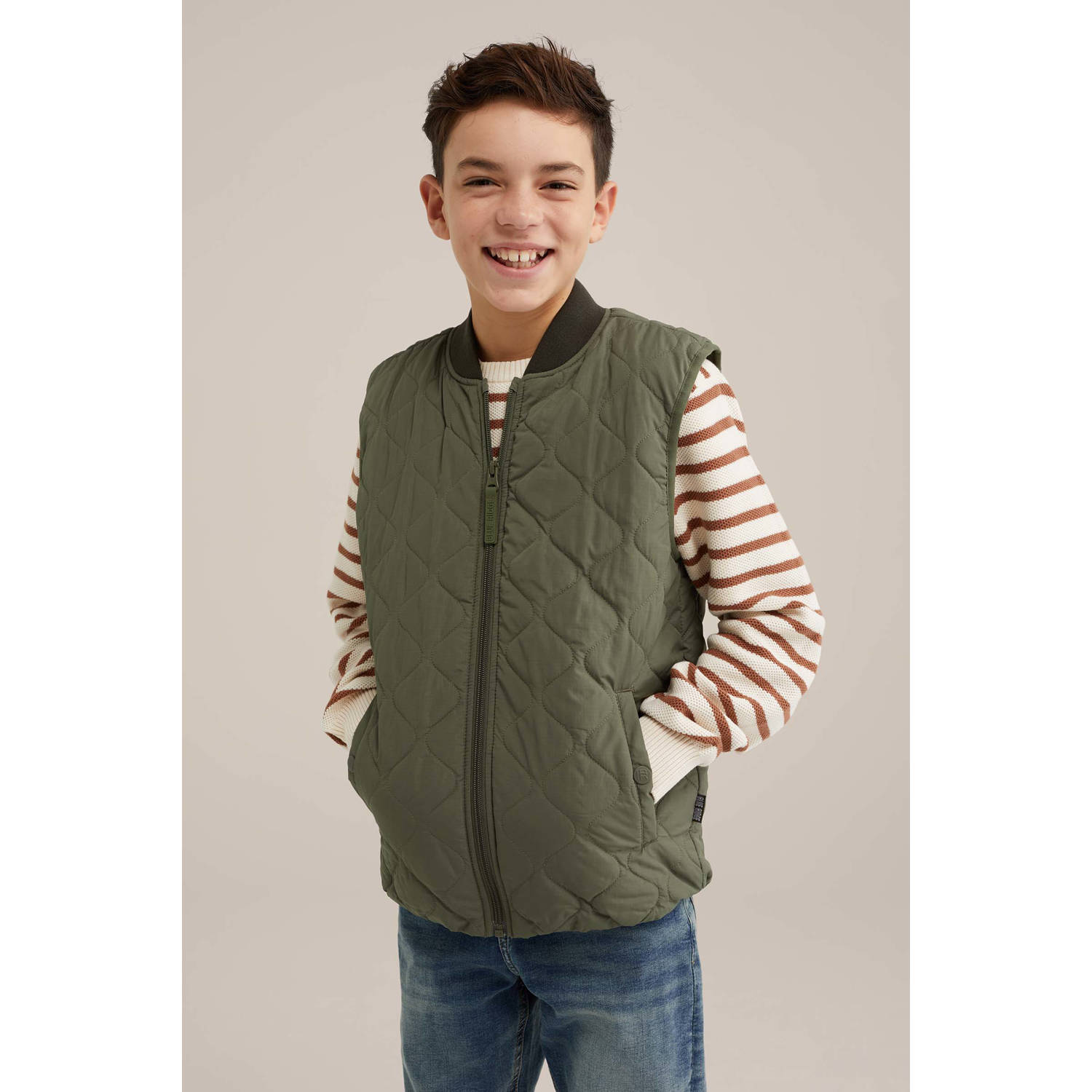 WE Fashion Blue Ridge bodywarmer groen