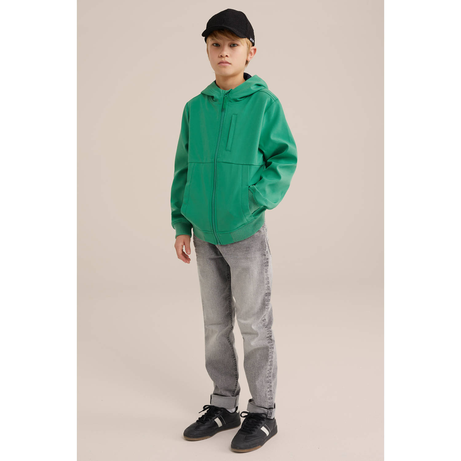 WE Fashion Blue Ridge softshell jas groen
