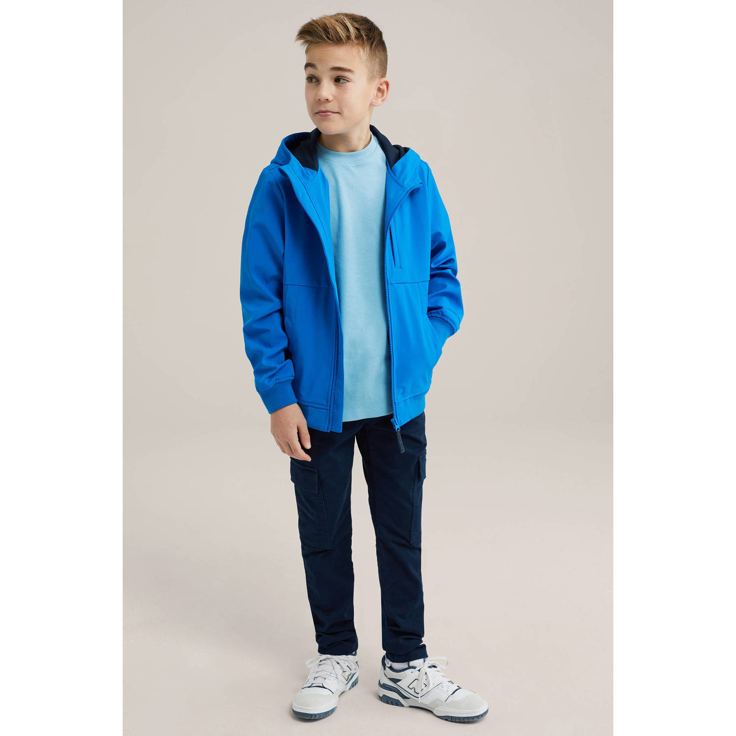 WE Fashion Blue Ridge softshell jas blauw