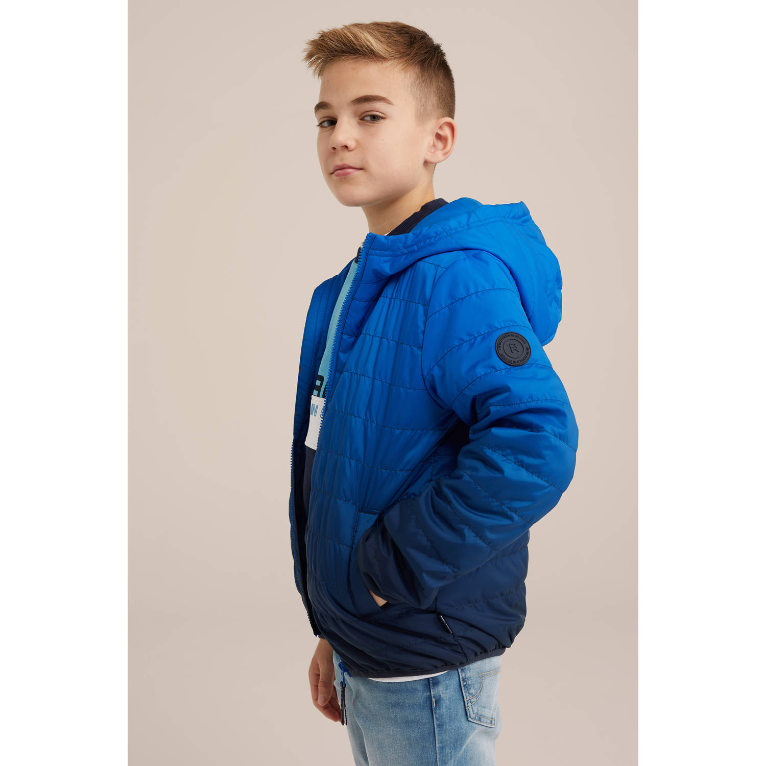 WE Fashion Blue Ridge jack blauw