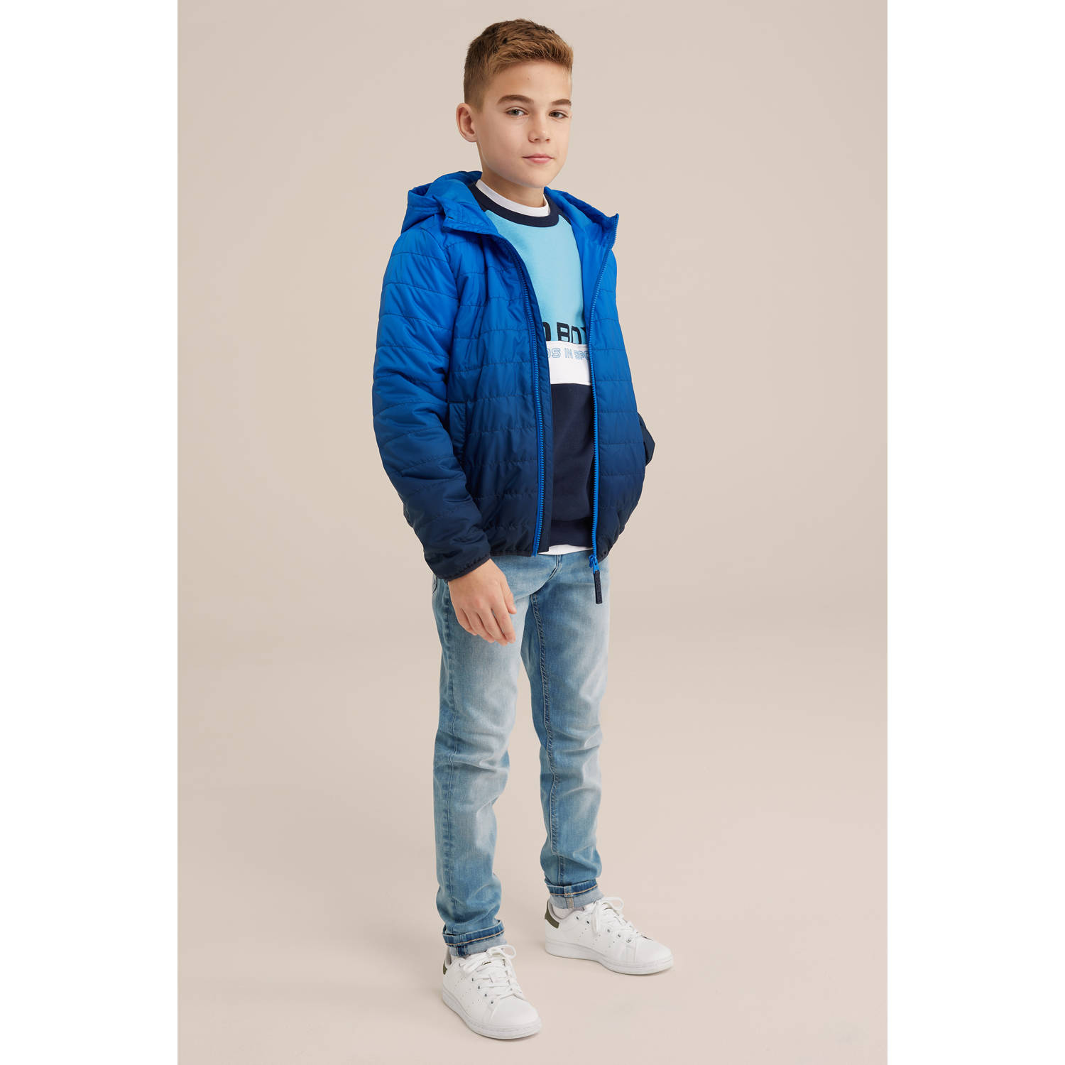 WE Fashion Blue Ridge jack blauw