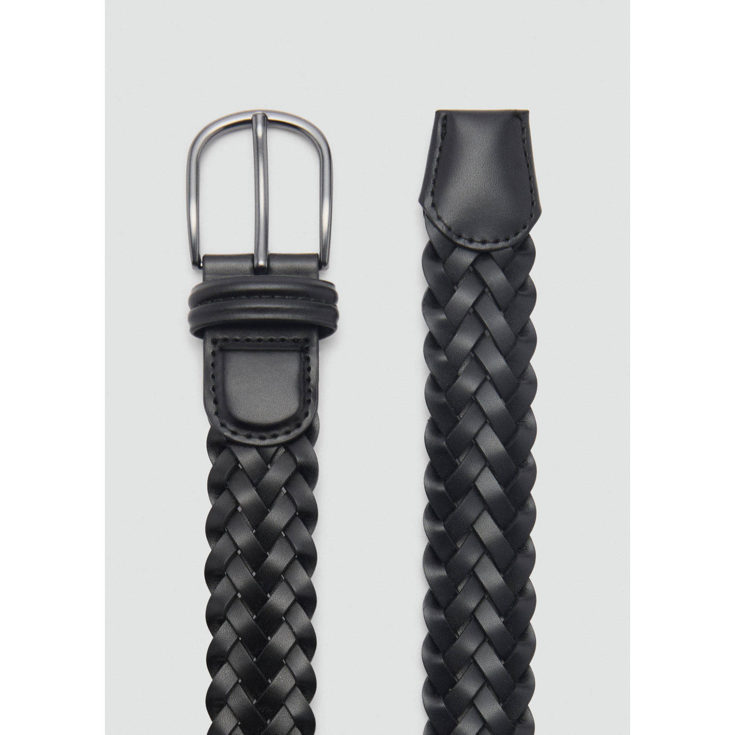 Mango Man leren riem zwart