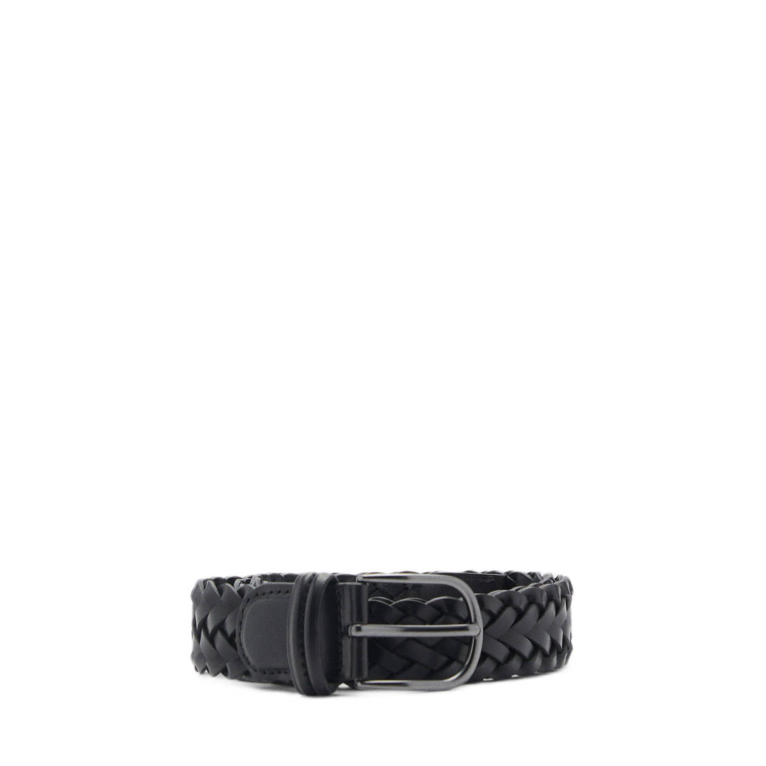 Mango Man leren riem zwart