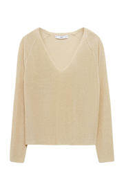 thumbnail: Mango gebreide trui goud met lurex