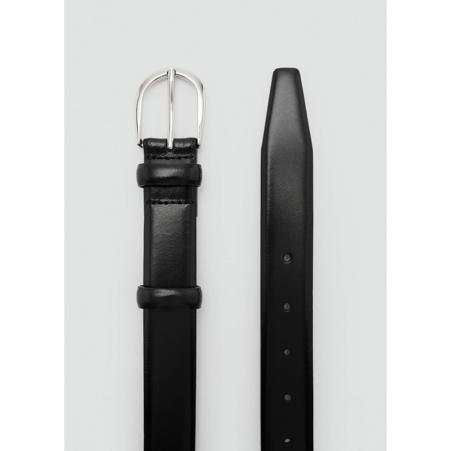 Mango Man leren riem zwart