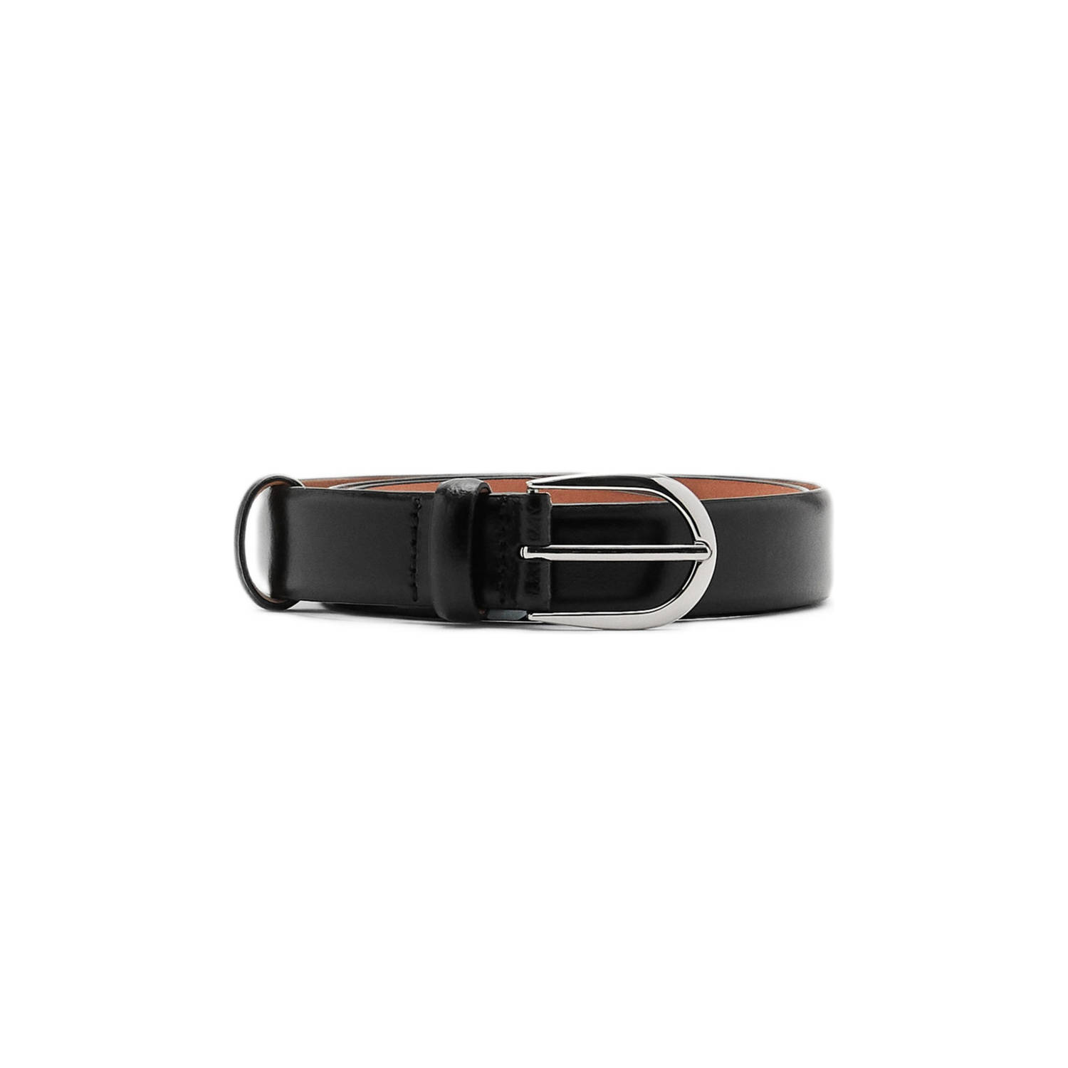 Mango Man leren riem zwart