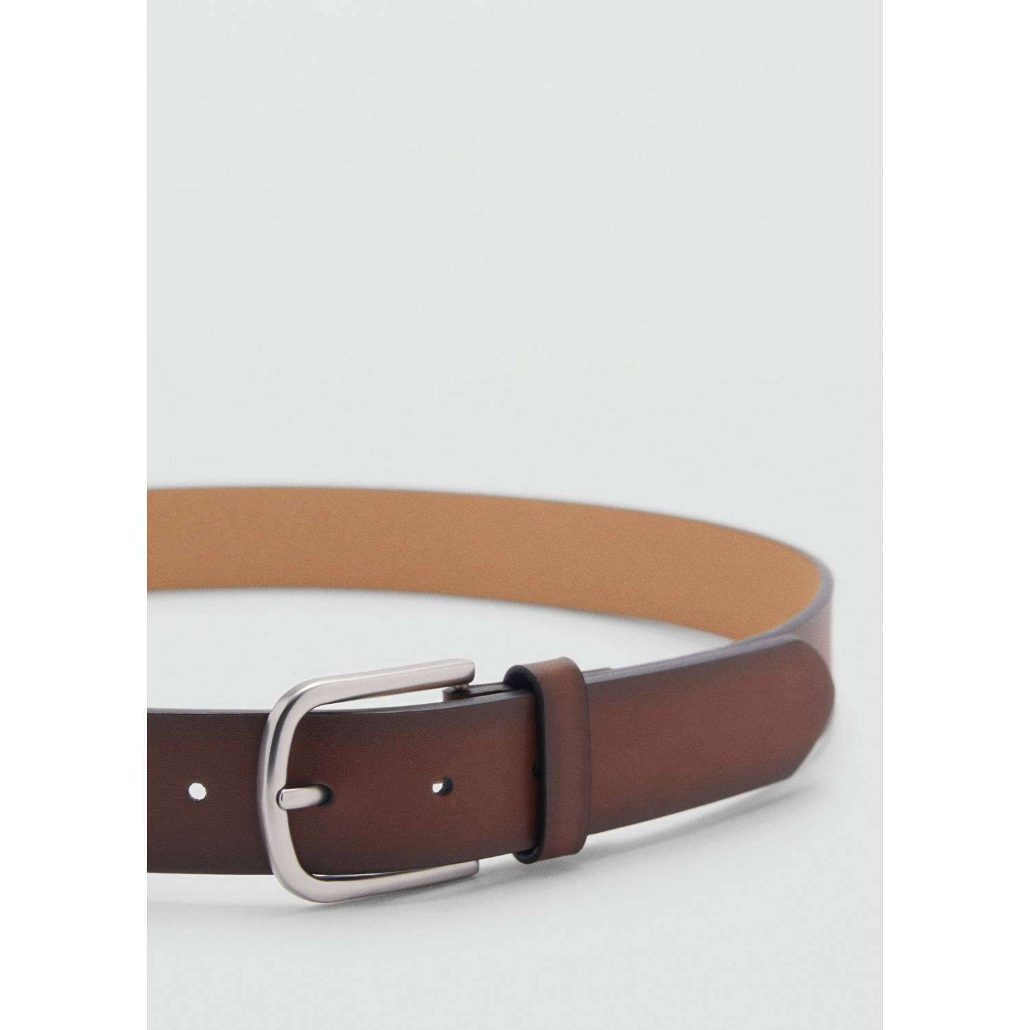 Mango Man leren riem bruin