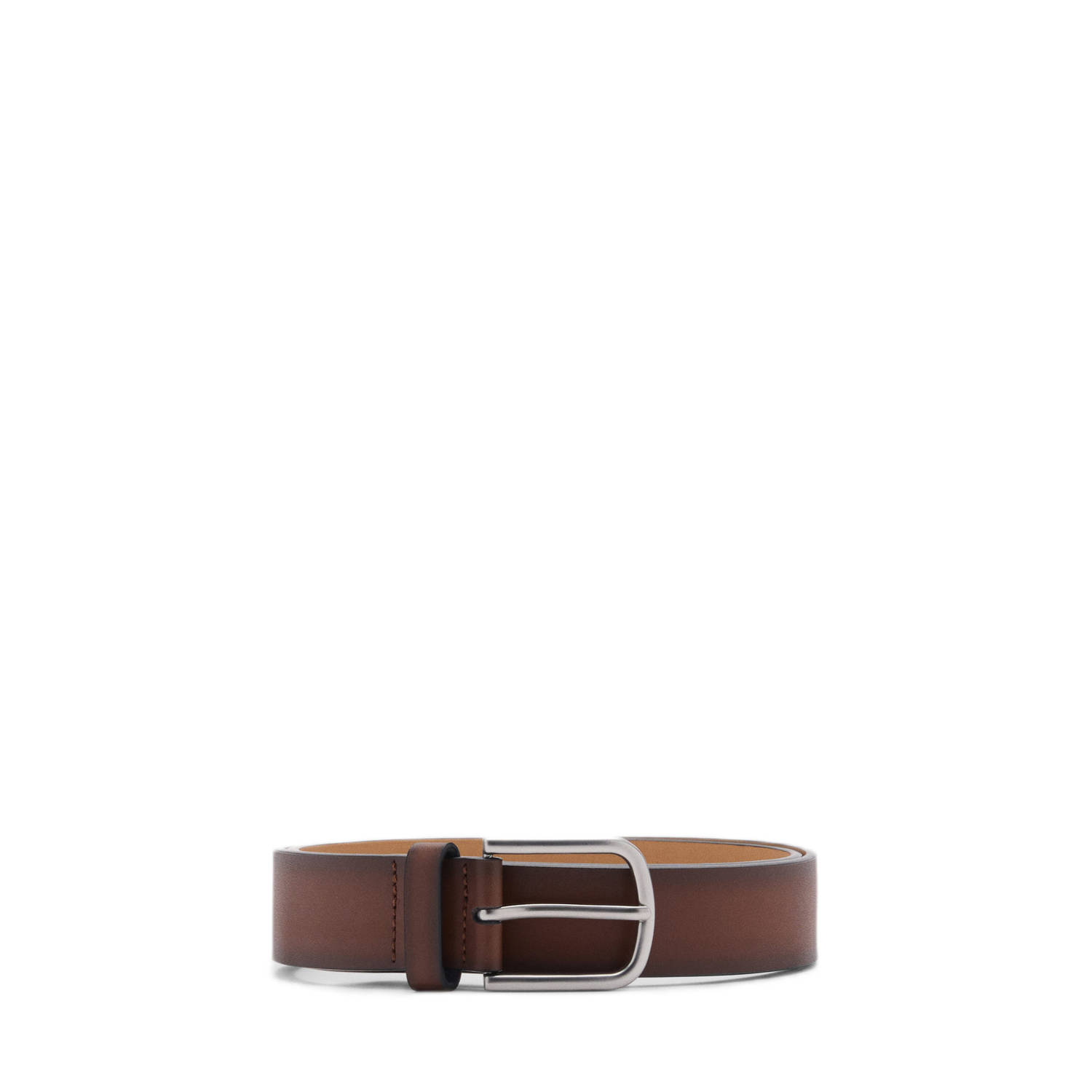 Mango Man leren riem bruin