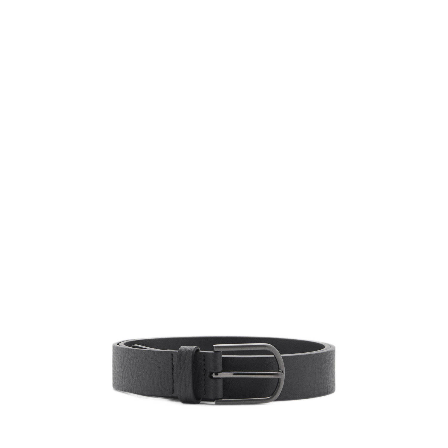 Mango Man leren riem zwart
