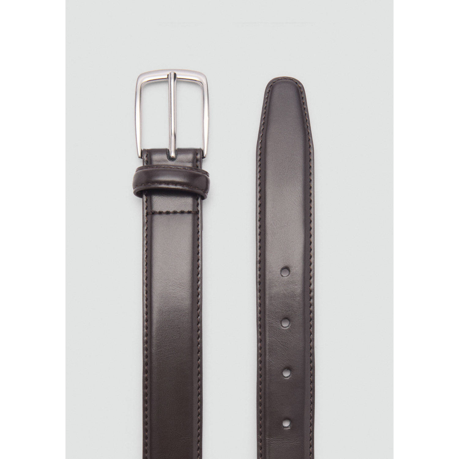 Mango Man leren riem bruin