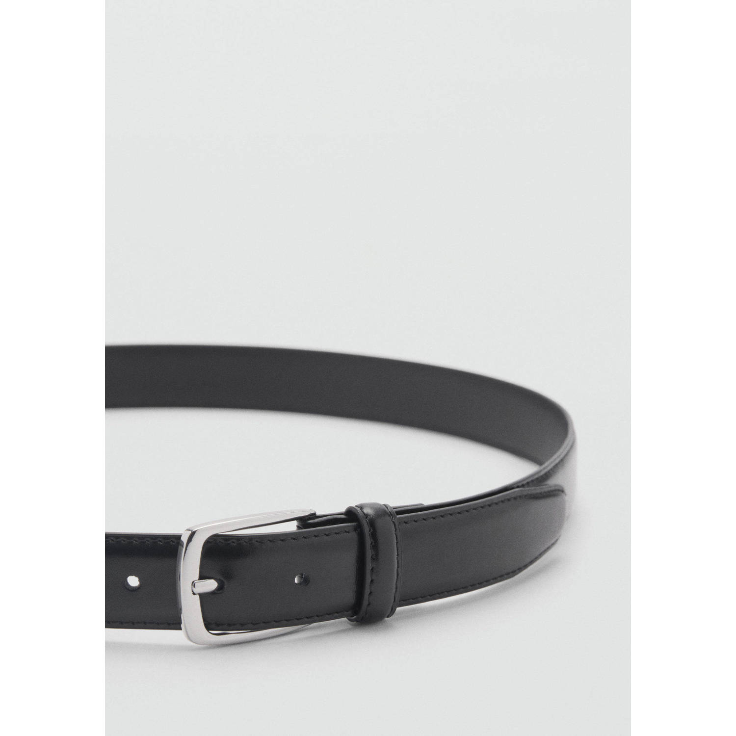 Mango Man leren riem zwart