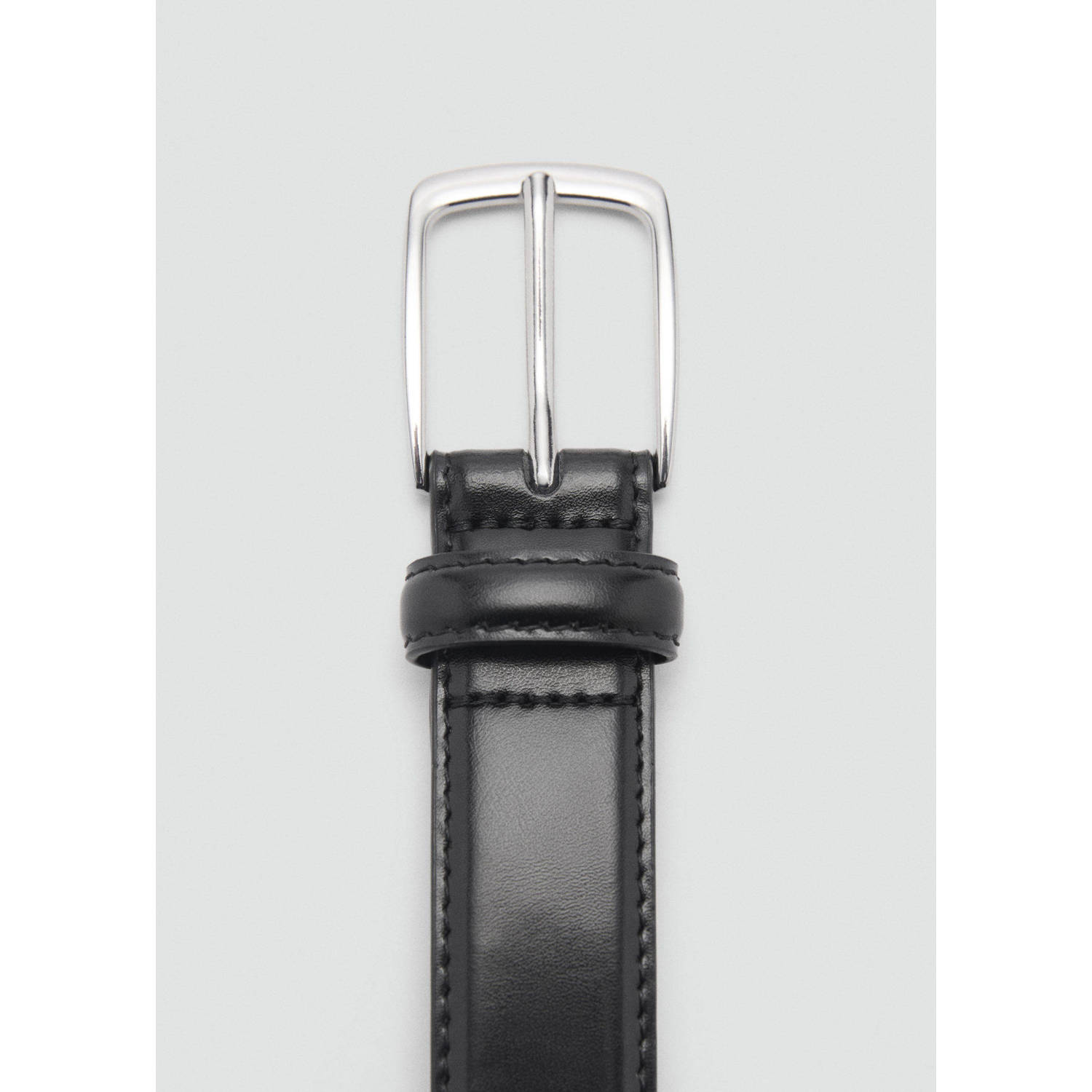 Mango Man leren riem zwart