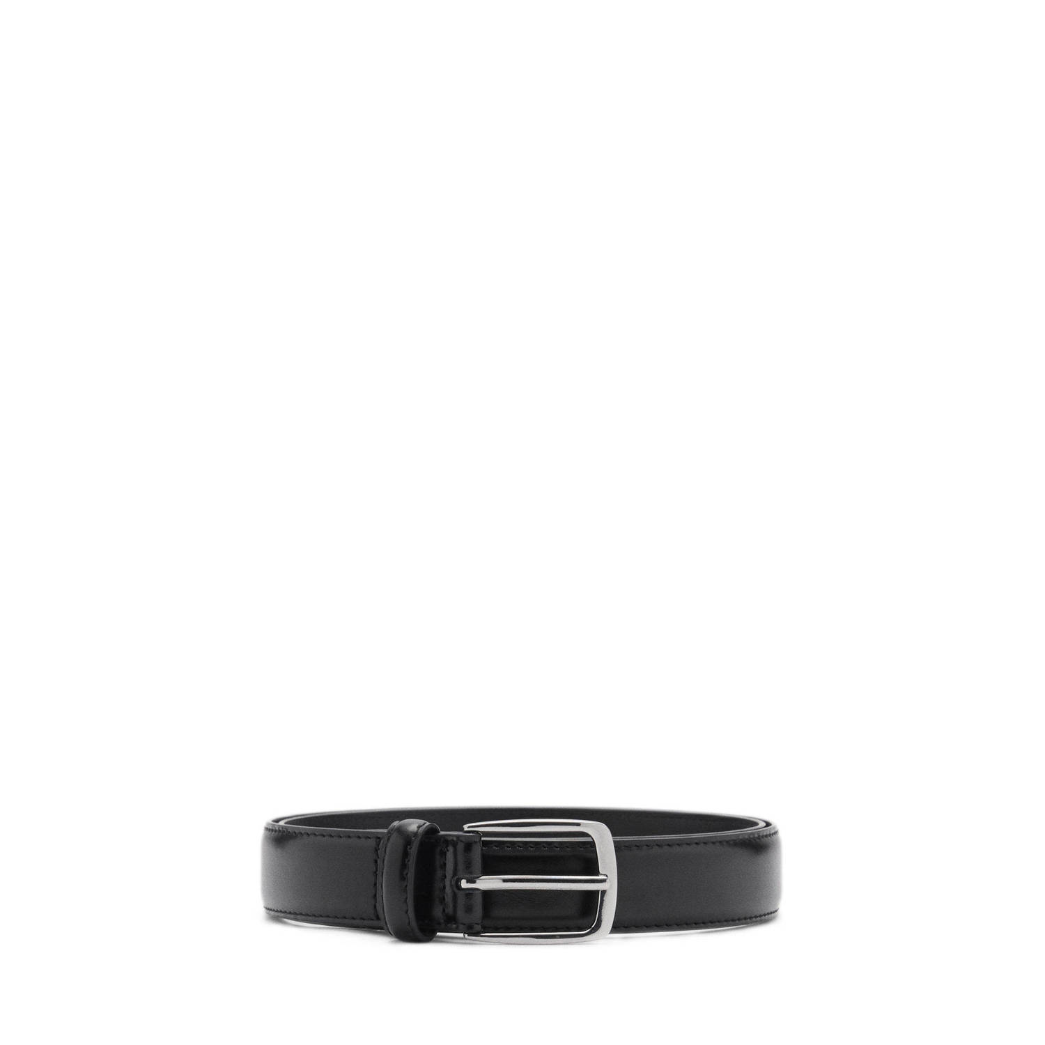 Mango Man leren riem zwart