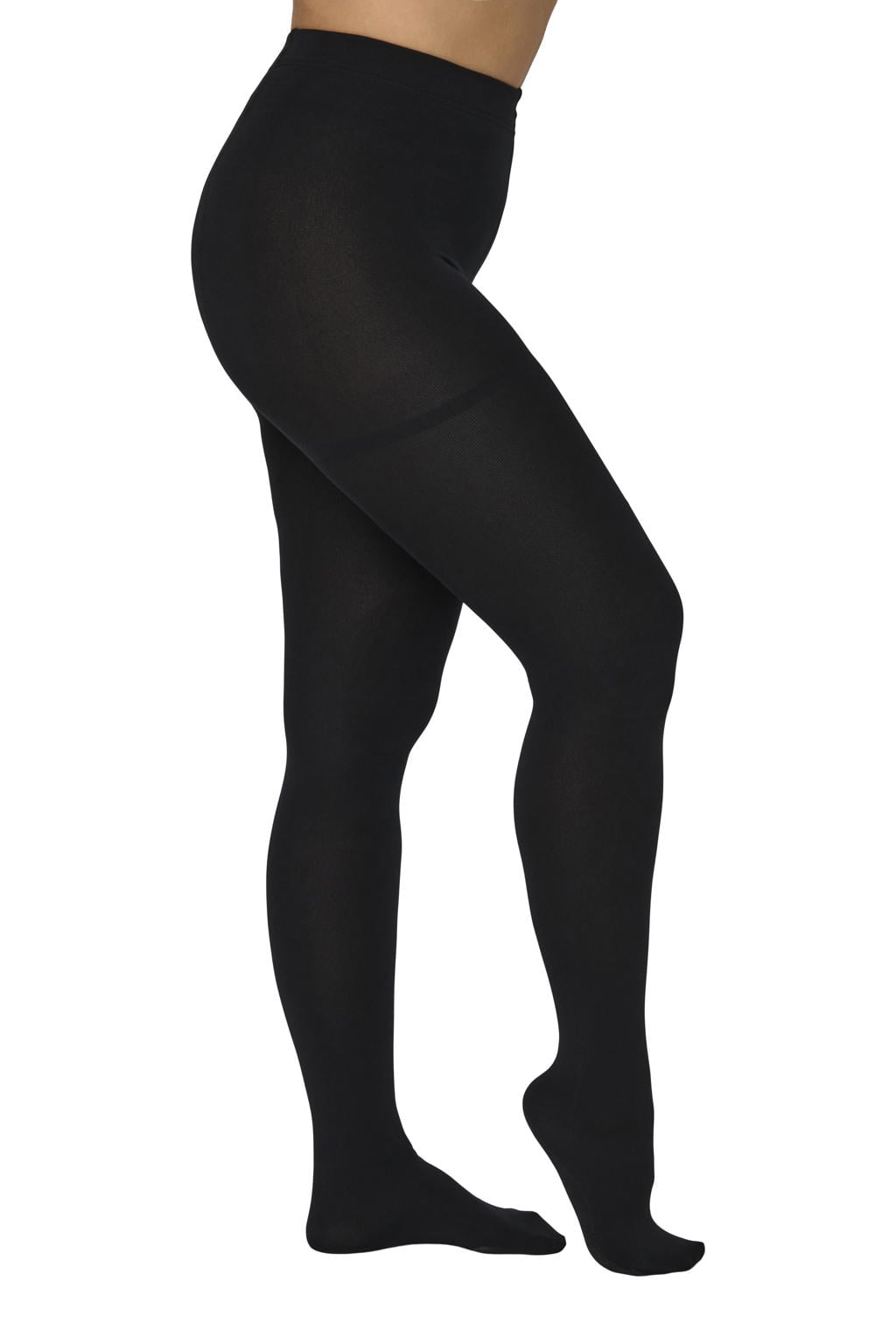 ONLY CARMAKOMA Plus Size fleece panty CARKENJA 100 denier zwart