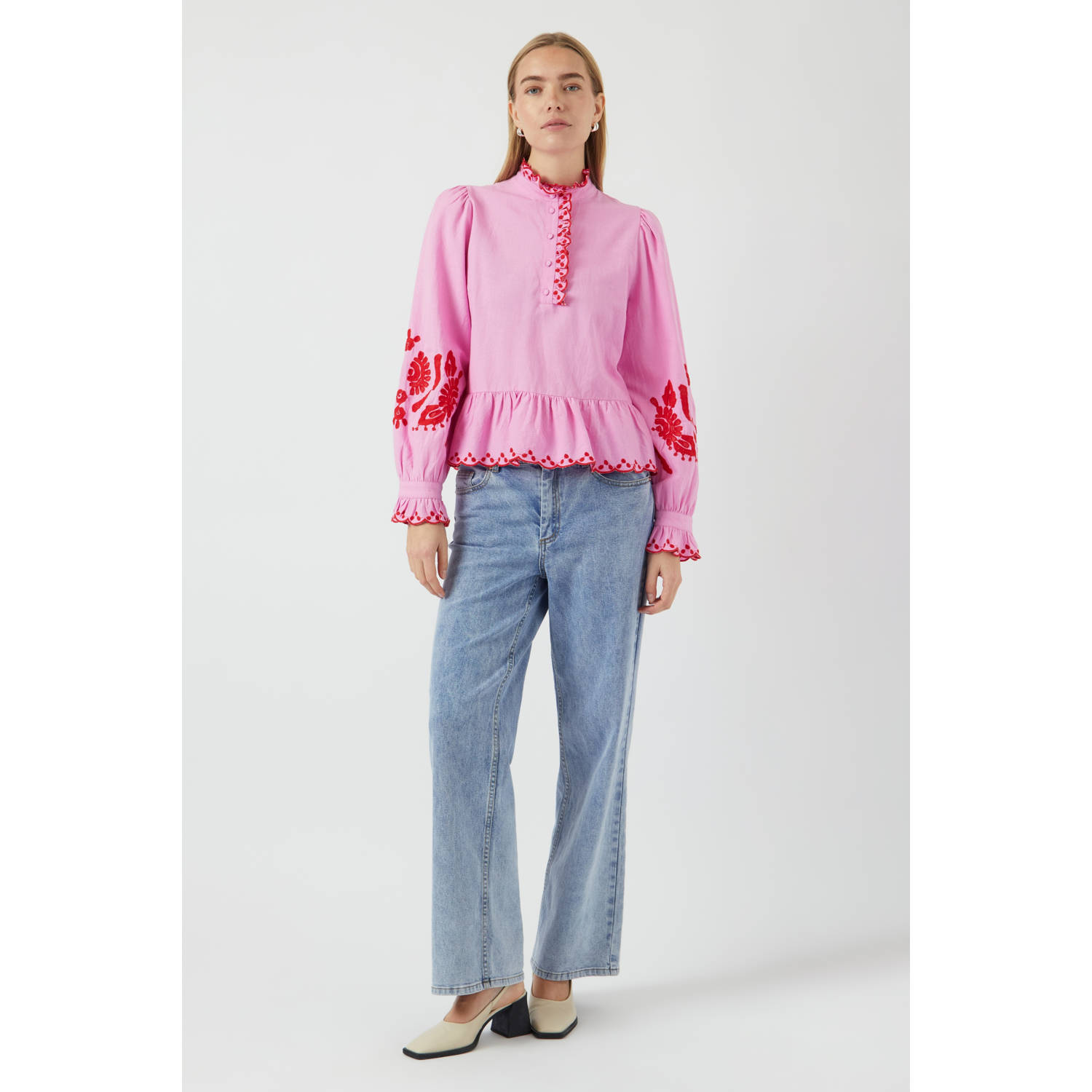 Y.A.S. Dames Blouses Yasbrimu Ls Top Roze