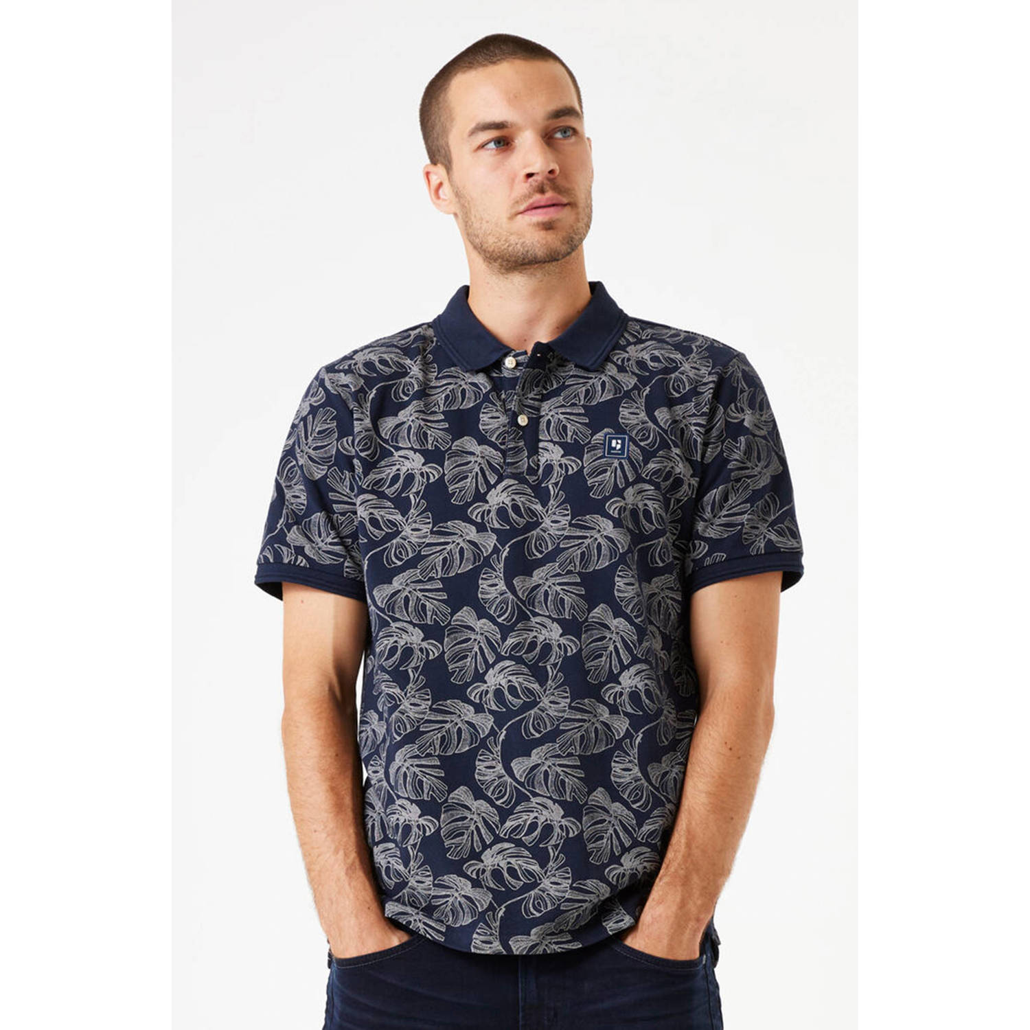 Garcia regular polo donkerblauw