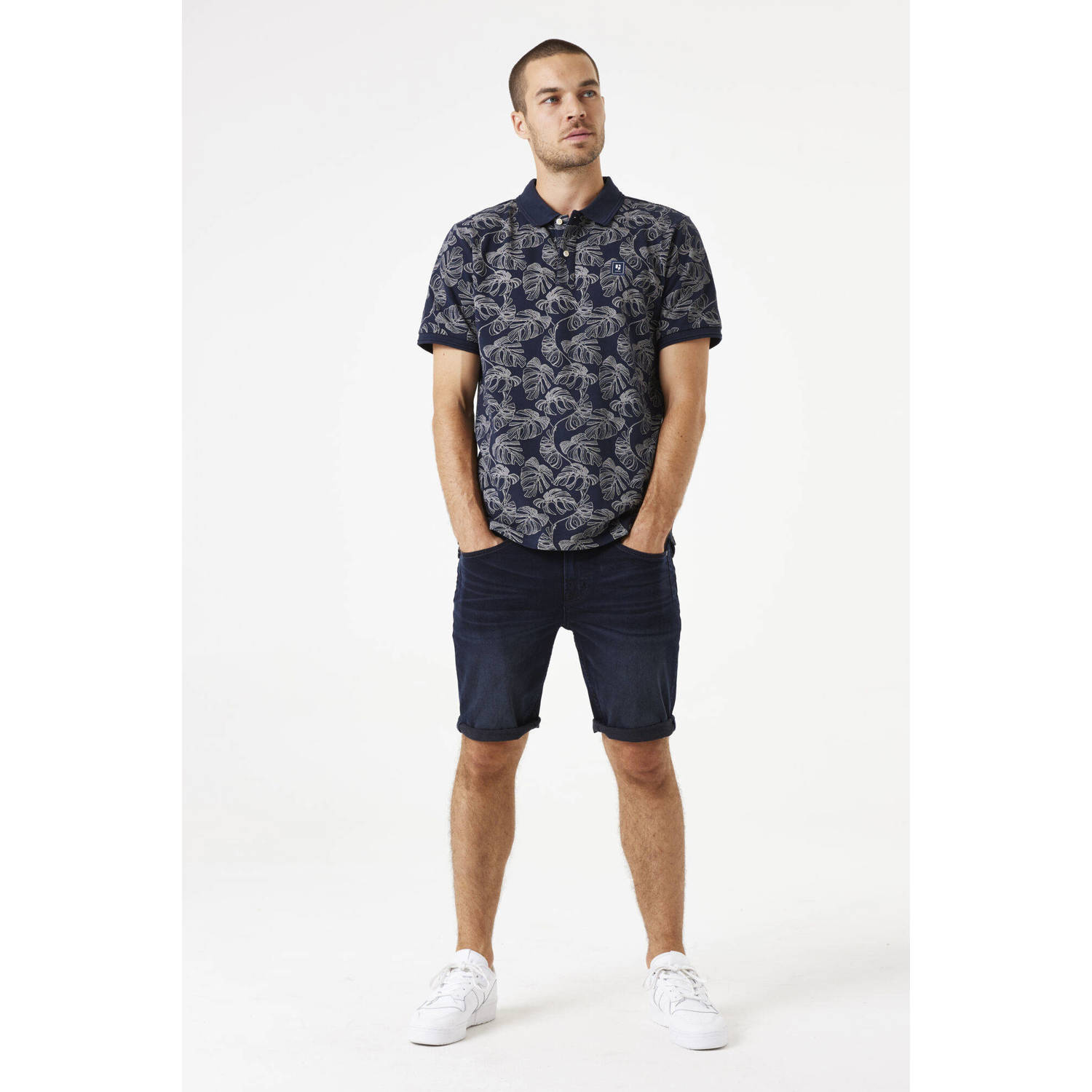Garcia regular polo donkerblauw