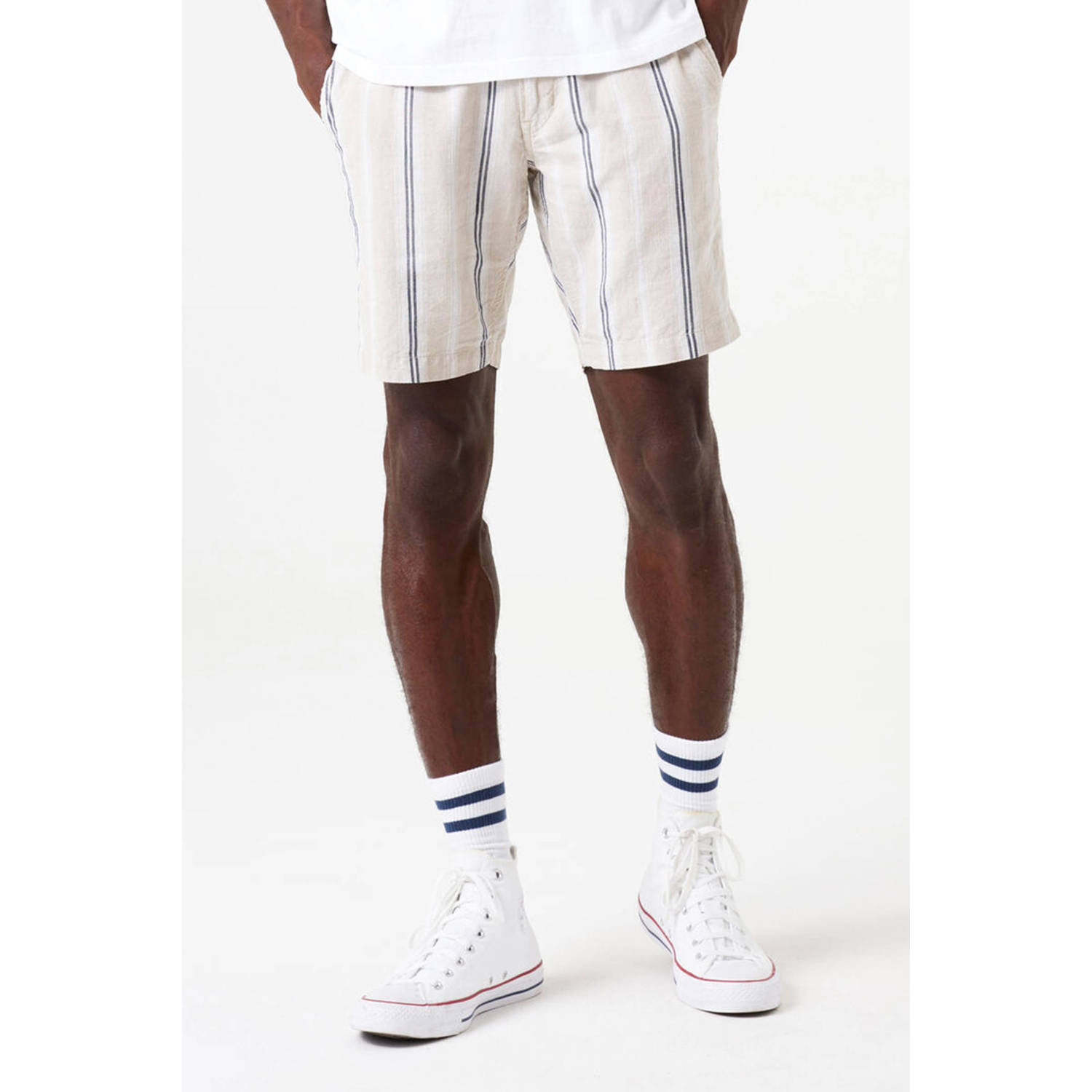 Garcia linnenn regular chino short ecru