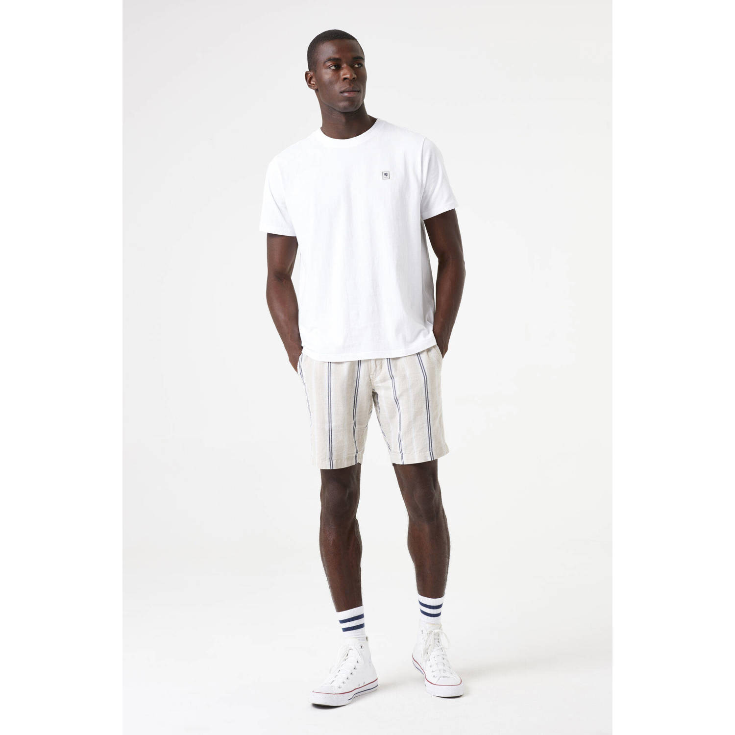 Garcia linnenn regular chino short ecru