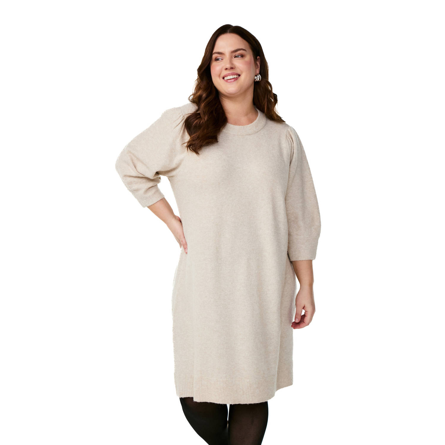 Zizzi fijn gebreid beige