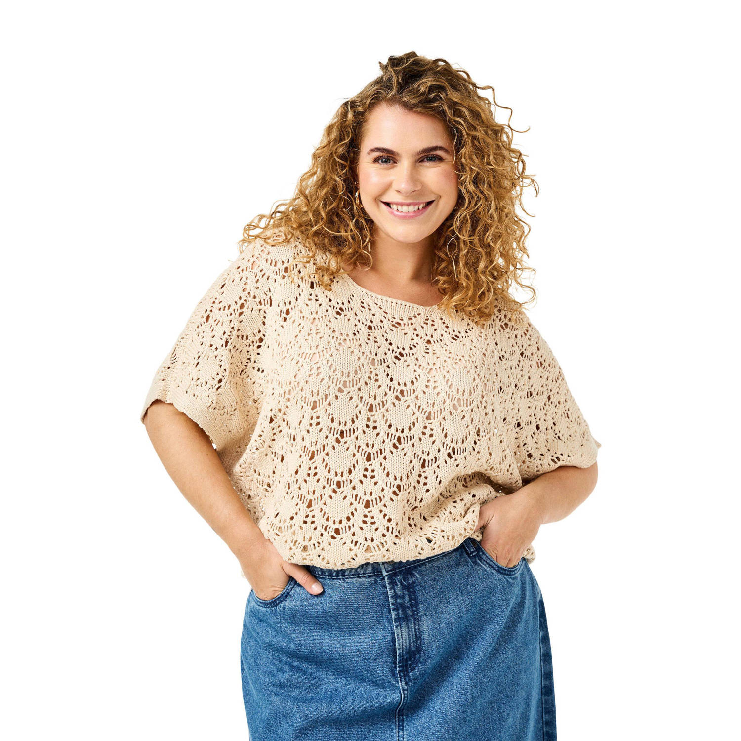 Zizzi top ecru