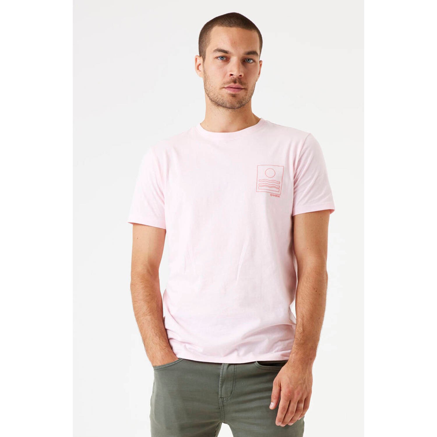 Garcia T-shirt lichtroze