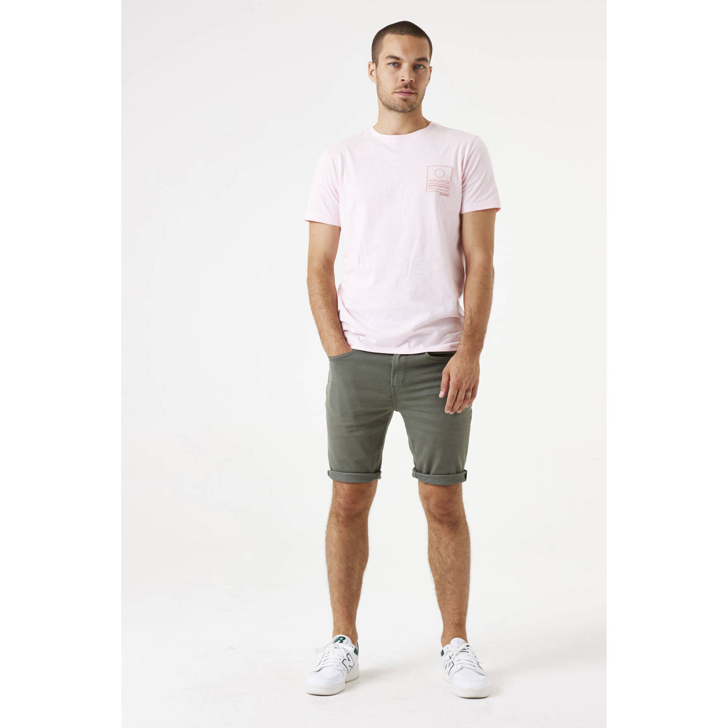 Garcia T-shirt lichtroze