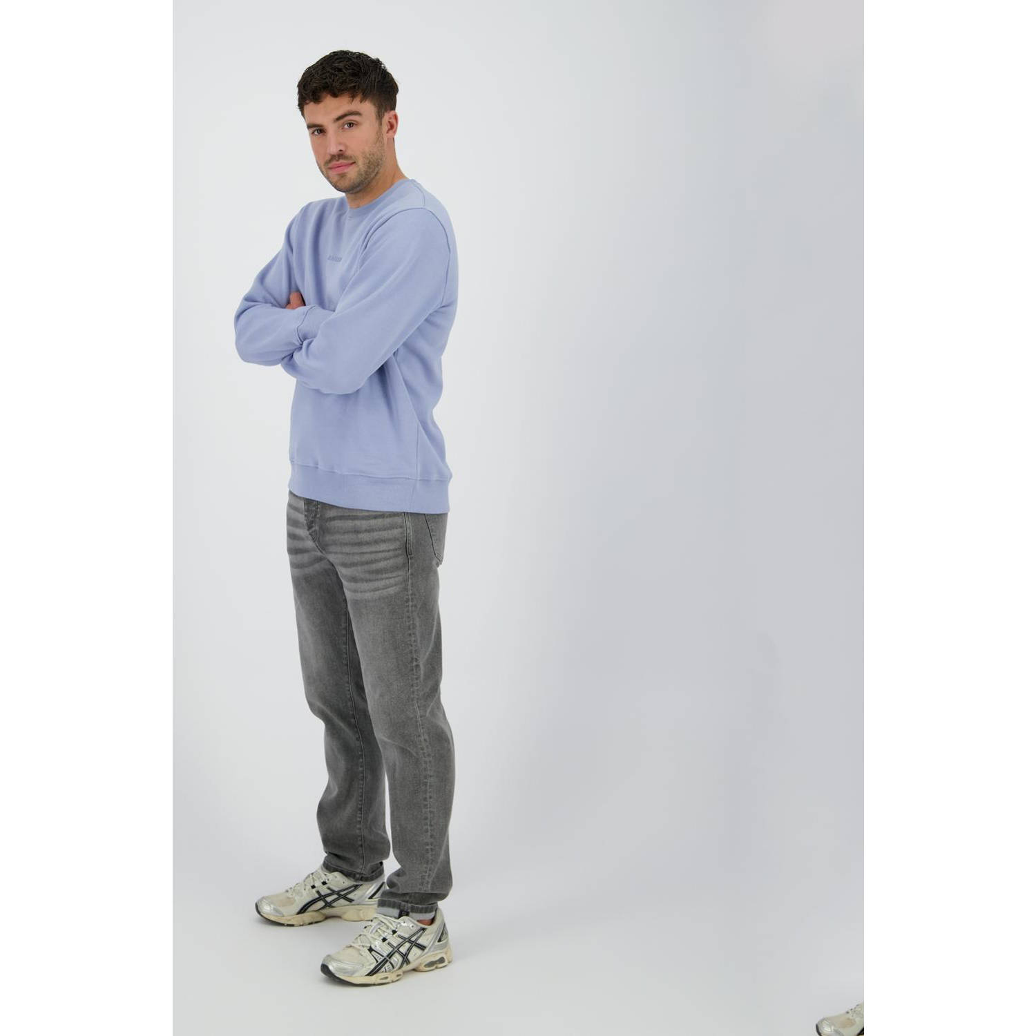Raizzed sweater Napels blauw