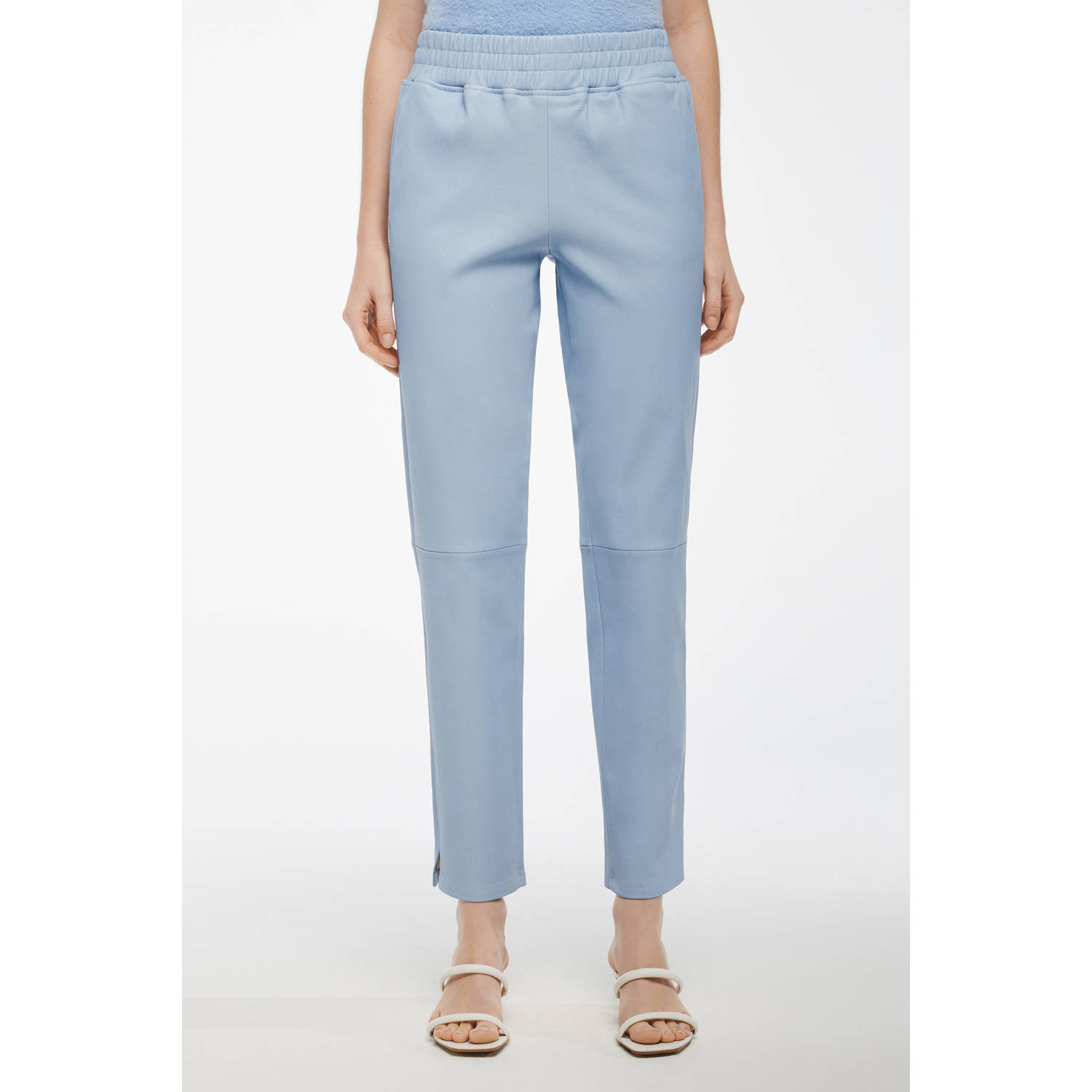 Studio AR by ARMA straight high waist broek lichtblauw