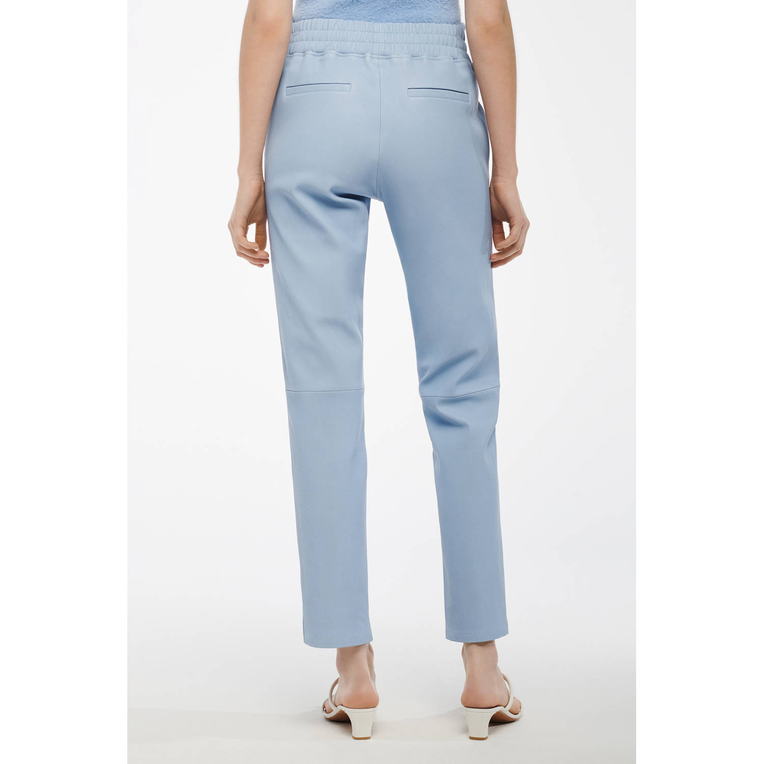 Studio AR by ARMA straight high waist broek lichtblauw
