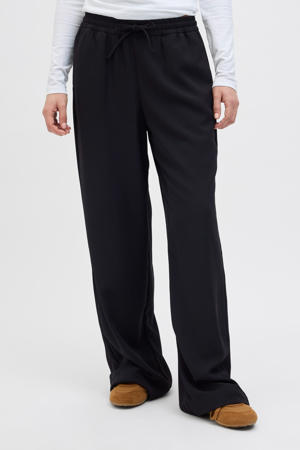 relaxed regular waist broek zwart