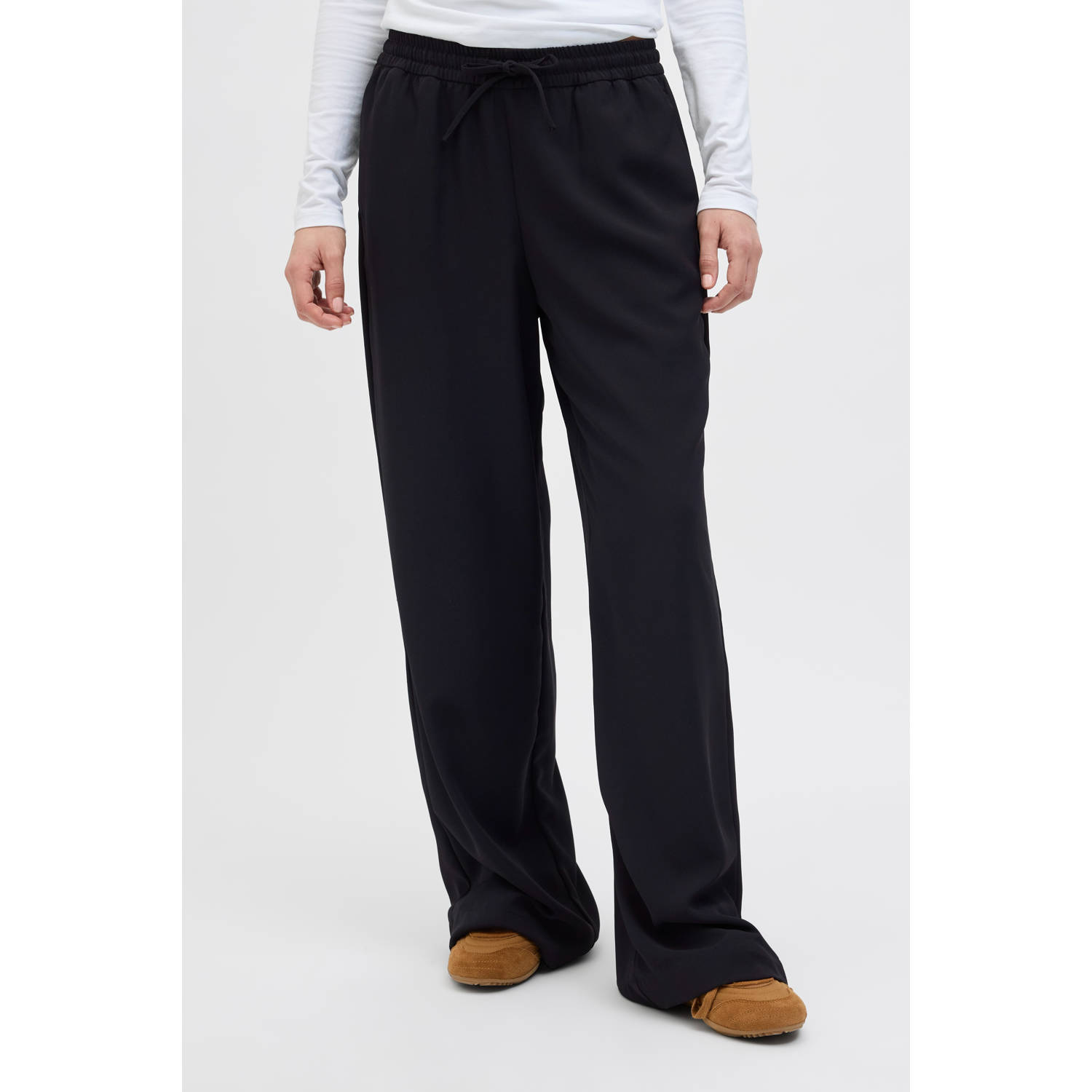 JJXX relaxed regular waist broek zwart