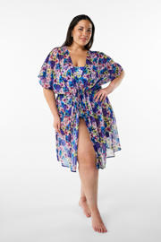 thumbnail: Zizzi strandtuniek SHUSI paars/roze/turquoise