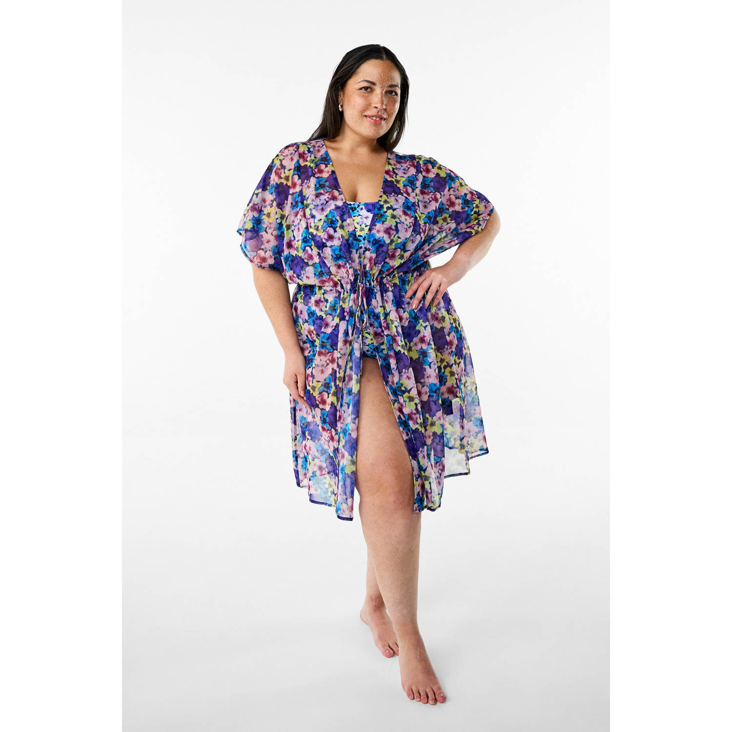 Zizzi strandtuniek SHUSI paars roze turquoise