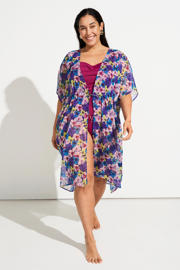 thumbnail: Zizzi strandtuniek SHUSI paars/roze/turquoise