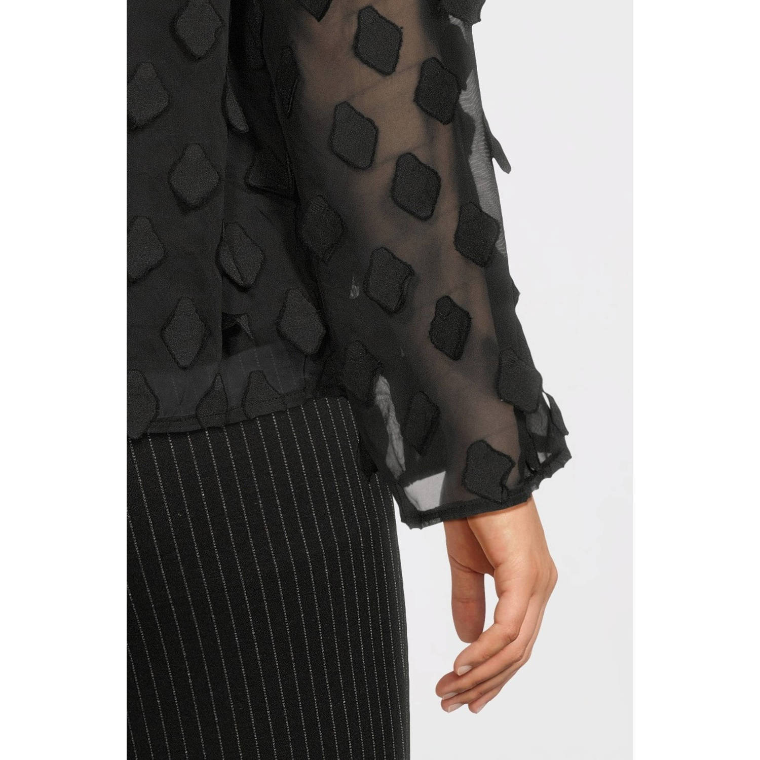 PIECES Curve blouse zwart